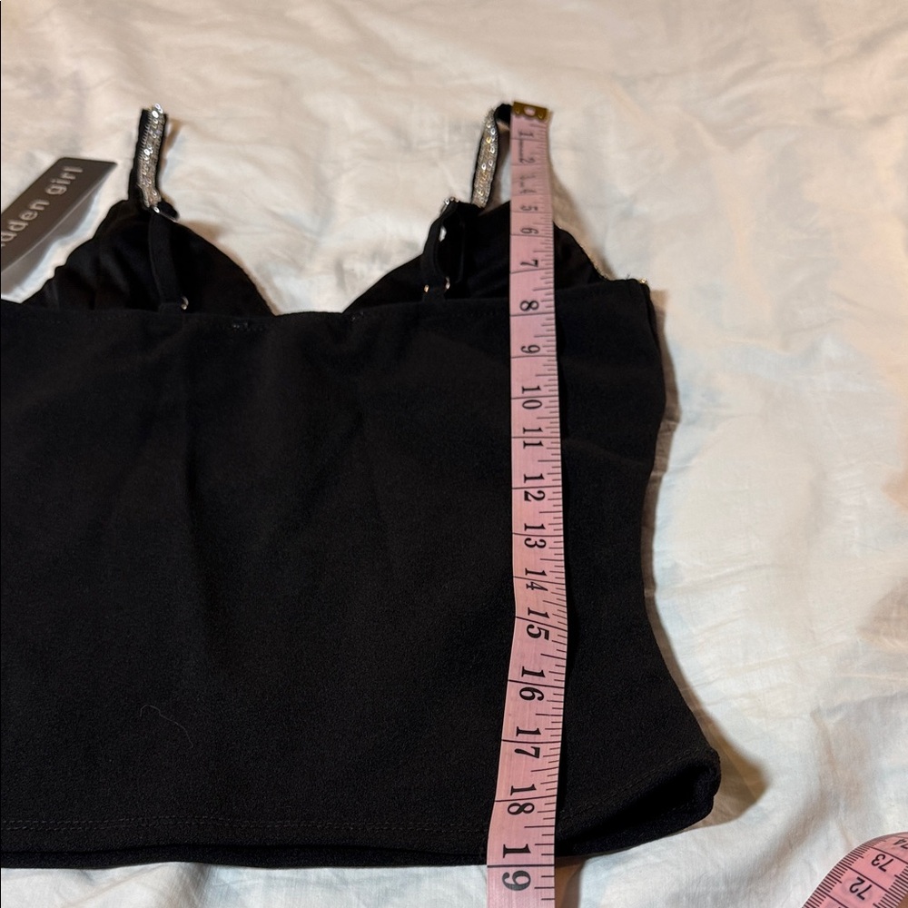 Madden Girl Black Camisole with Rhinestone Accents - Picture 6 of 6